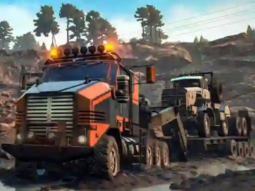 Logħba Trucks in Mud Jigsaw onlajn