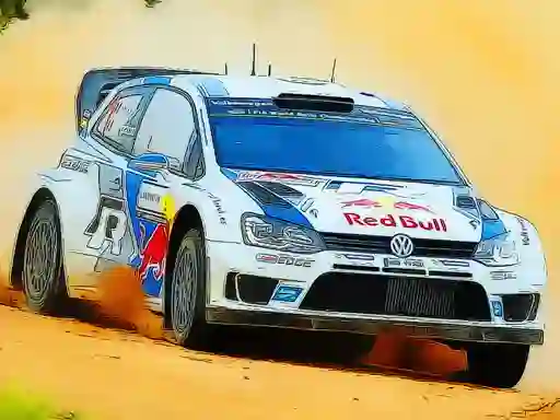Logħba Rally Car Driving Jigsaw onlajn
