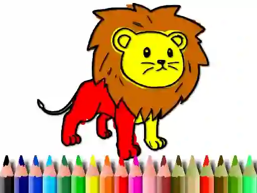Logħba Back To School: Lion Coloring Book onlajn