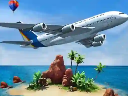 Logħba Air plane Simulator Island Travel onlajn