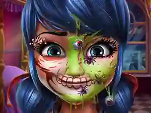 Logħba Dotted Girl Halloween Makeup onlajn