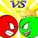 Logħba Red ball vs green king onlajn
