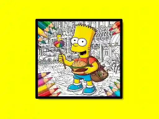 Logħba Back To School Simpsons Coloring Book onlajn