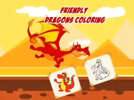 Logħba Friendly Dragons Coloring onlajn