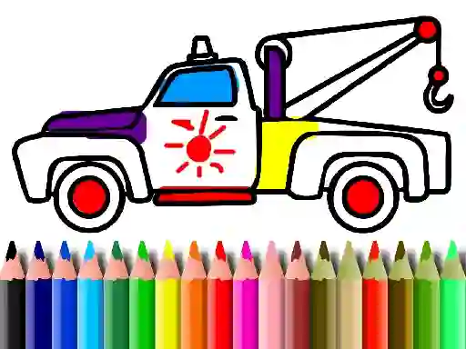 Logħba Back To School: Trucks Coloring onlajn