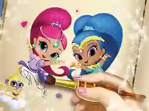 Logħba Shimmer And Shine Coloring Book onlajn