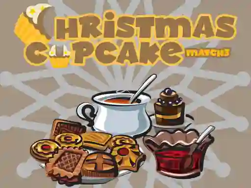 Logħba Christmas Cupcake Match 3 onlajn