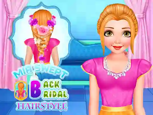 Logħba Mia Swept Back Bridal Hairstyle onlajn