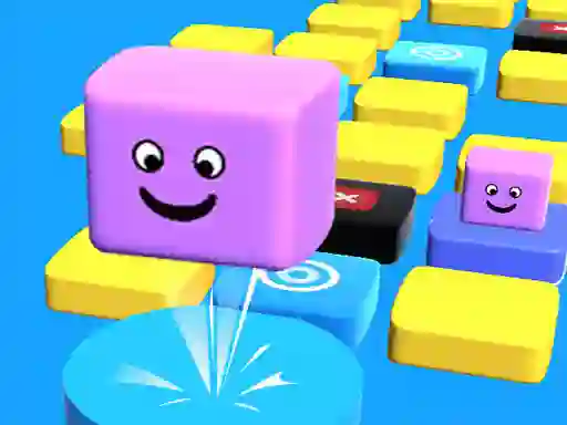 Logħba Jump Stacky Cube 3D onlajn