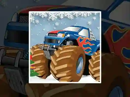 Logħba Winter Monster Truck Puzzles onlajn