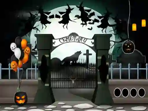 Logħba Halloween Cemetery Escape 2 onlajn