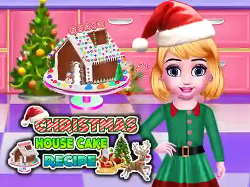 Logħba Christmas House Cake Recipe onlajn