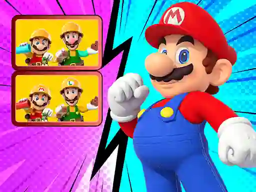 Logħba Mario spot The Differences onlajn