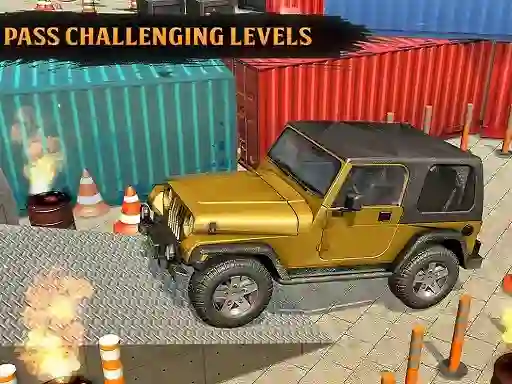 Logħba Classic Real 4x4 Jeep Parking Drive Game onlajn