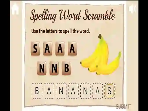 Logħba Spelling Word Scramble onlajn