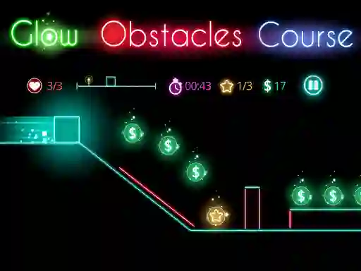 Logħba Glow obstacle course onlajn