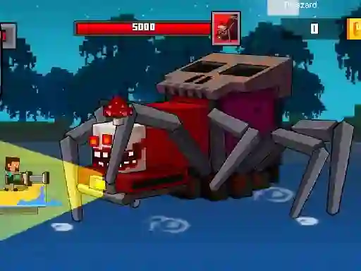 Logħba Pirate Block Craft Monster Shooter onlajn