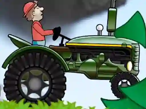 Logħba Tractor Driving Hill Climb 2D onlajn