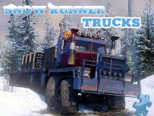 Logħba Snow Runner Trucks Jigsaw onlajn
