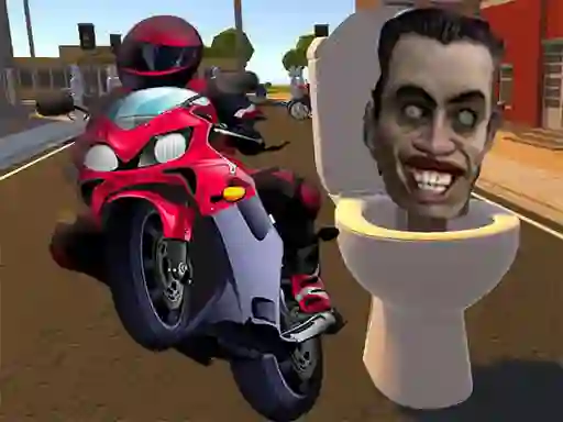 Logħba Skibidi Toilet Moto Bike Racing onlajn
