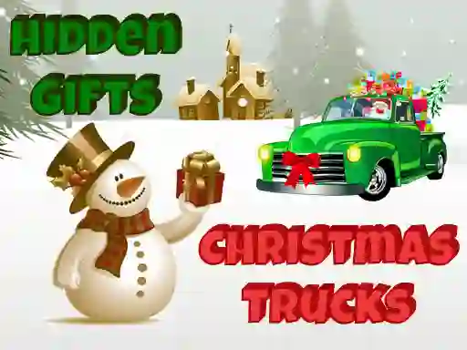 Logħba Christmas Trucks Hidden Gifts onlajn