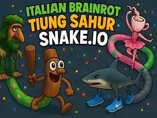 Logħba Italian Brainrot Tung Sahur Snake.io onlajn