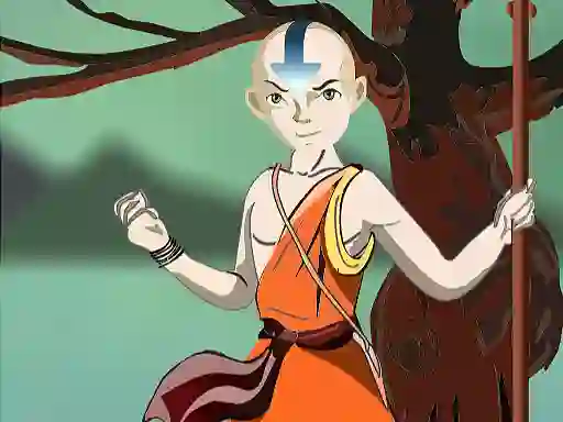 Logħba Avatar Aang DressUp onlajn