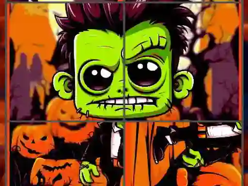 Logħba Franky & Vampire Halloween Puzzle onlajn