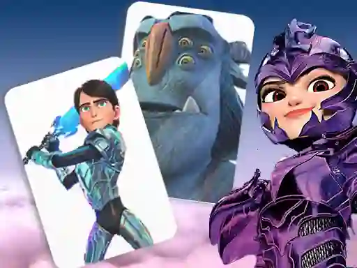 Logħba Trollhunters Rise of The Titans Memory Card Match onlajn