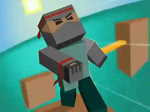 Logħba Blocky Parkour Ninja onlajn