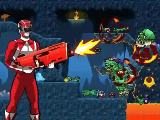 Logħba Power Rangers shoot Zombie onlajn