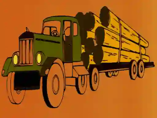 Logħba Logging Trucks Coloring onlajn