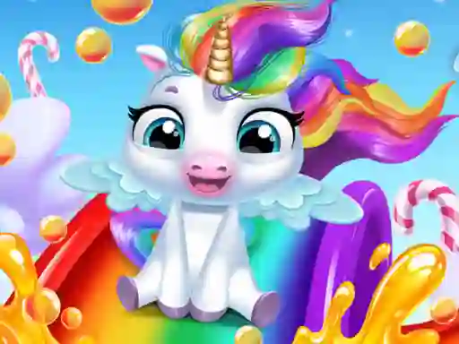 Logħba Glitter Unicorn Dress Up Girls onlajn