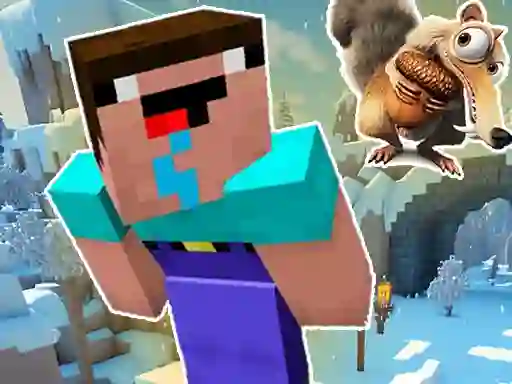Logħba Noob Parkour: Snow Age onlajn