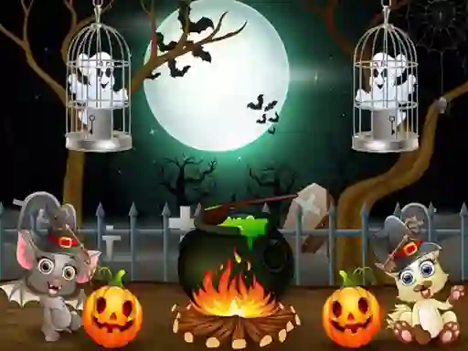 Logħba Halloween Twin Ghosts Rescue onlajn