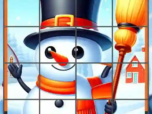 Logħba Happy Snowman Puzzle onlajn