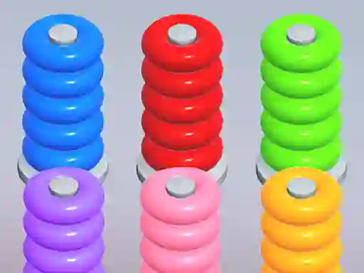 Logħba Color Ring Sort onlajn