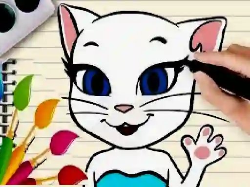Logħba Talking Angela Coloring Book onlajn