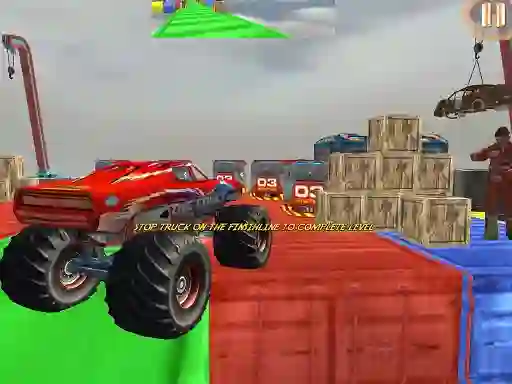 Logħba Monster Truck Driving Stunt Game Sim onlajn