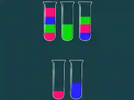 Logħba Water Sorting Color in the bottle onlajn