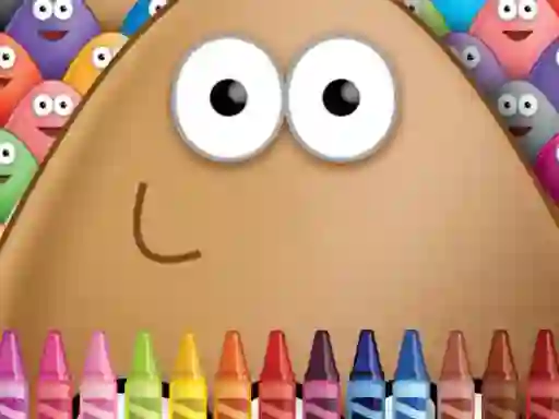 Logħba Pou Coloring onlajn