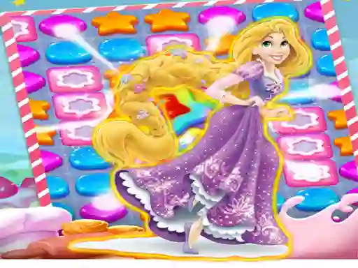 Logħba Princess Rapunzel Match3 onlajn