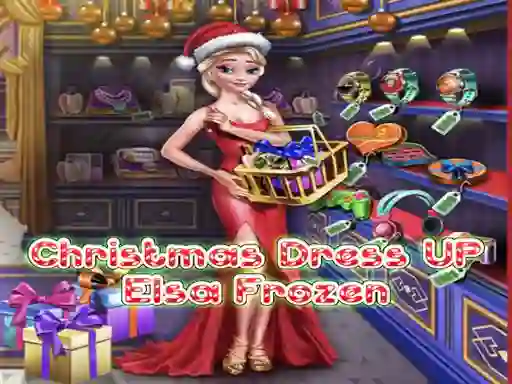 Logħba Elsa Frozen Christmas Dress up onlajn