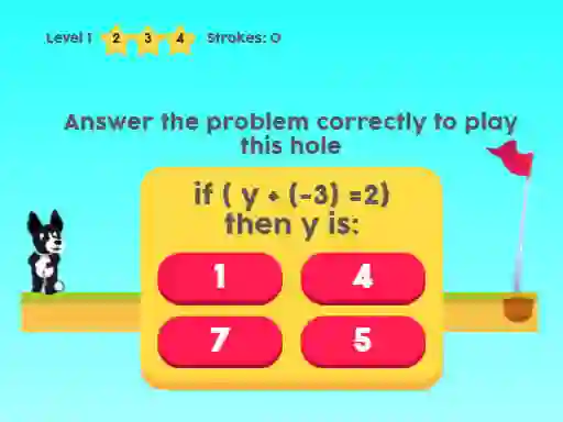 Logħba MathPup Golf 4 Algebra onlajn