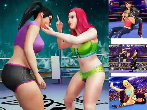 Logħba Real women wrestling Ring fighting onlajn