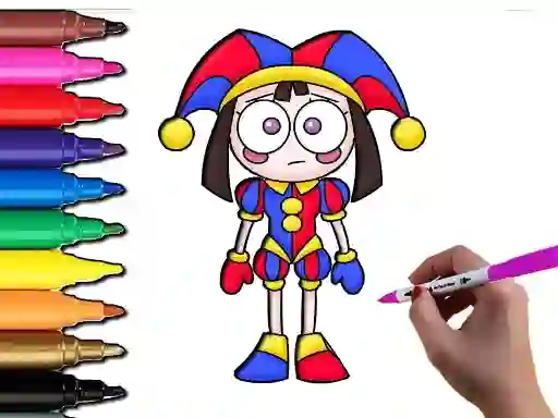 Logħba Pomni Coloring Time onlajn