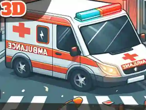 Logħba Ambulance Driver 3D onlajn