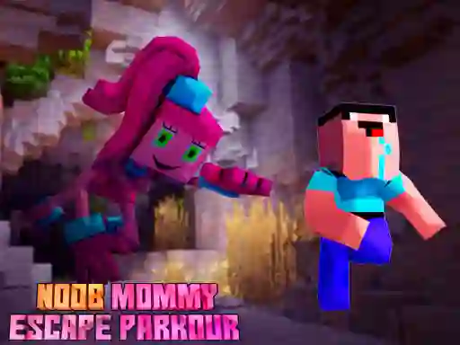 Logħba Noob Mommy Escape Parkour onlajn