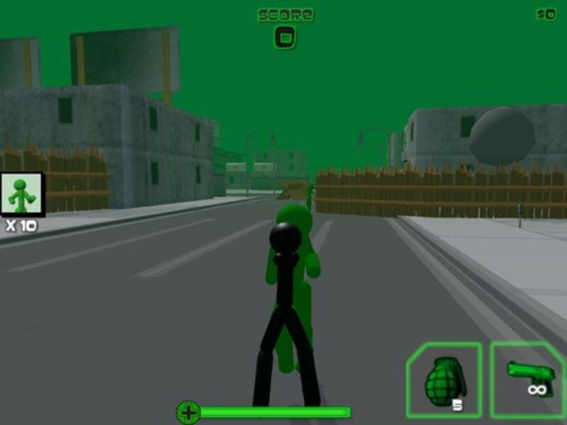 Logħba Stickman Zombie Shooting 3D onlajn