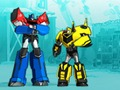 Logħba Transformers. Robots moħbija: Super Mini Striker  onlajn